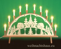 Schwibbogen Erzgebirge Seiffen Lichterbogen Seiffener Dorf mit Kirche Weihnachtsdorf Werksverkauf sale Hersteller